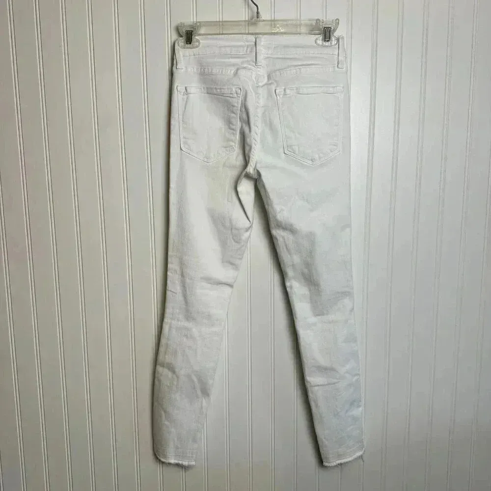 Frame Denim white Le Skinny De Jeanne crop jeans size 26 Q11 - Image 7