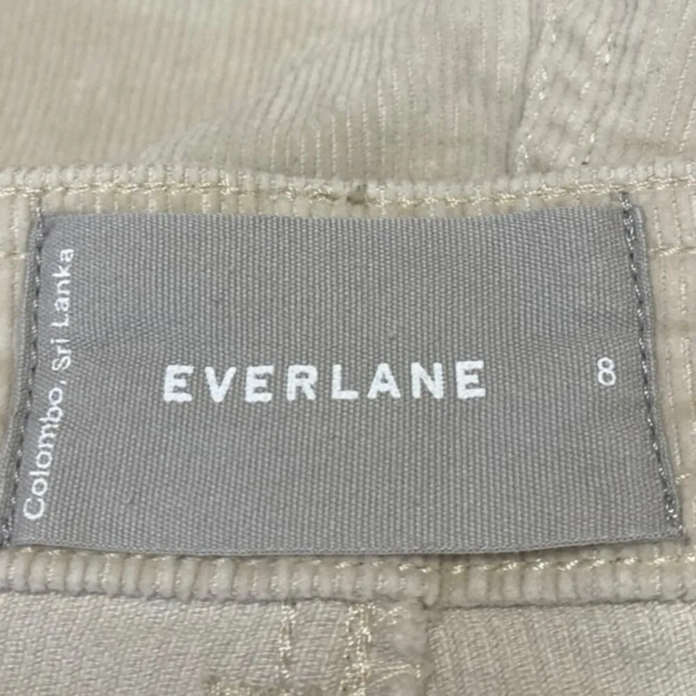 Everlane Cream White Corduroy Wide Leg High Waisted Baggy Trousers Dress Pants 8 - Image 4