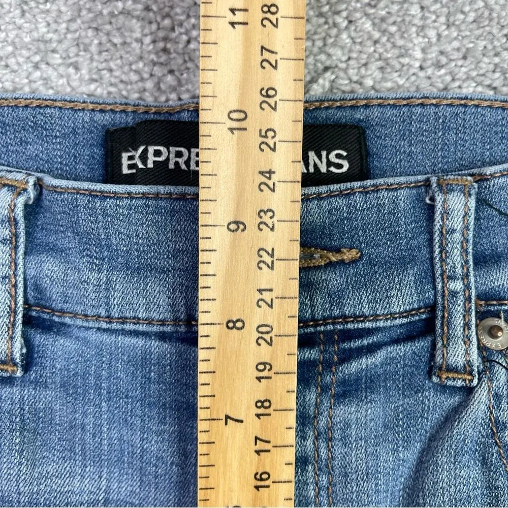 Express Jeans Women’s 2 Blue Ankle Legging High Rise Performance Denim - Image 9
