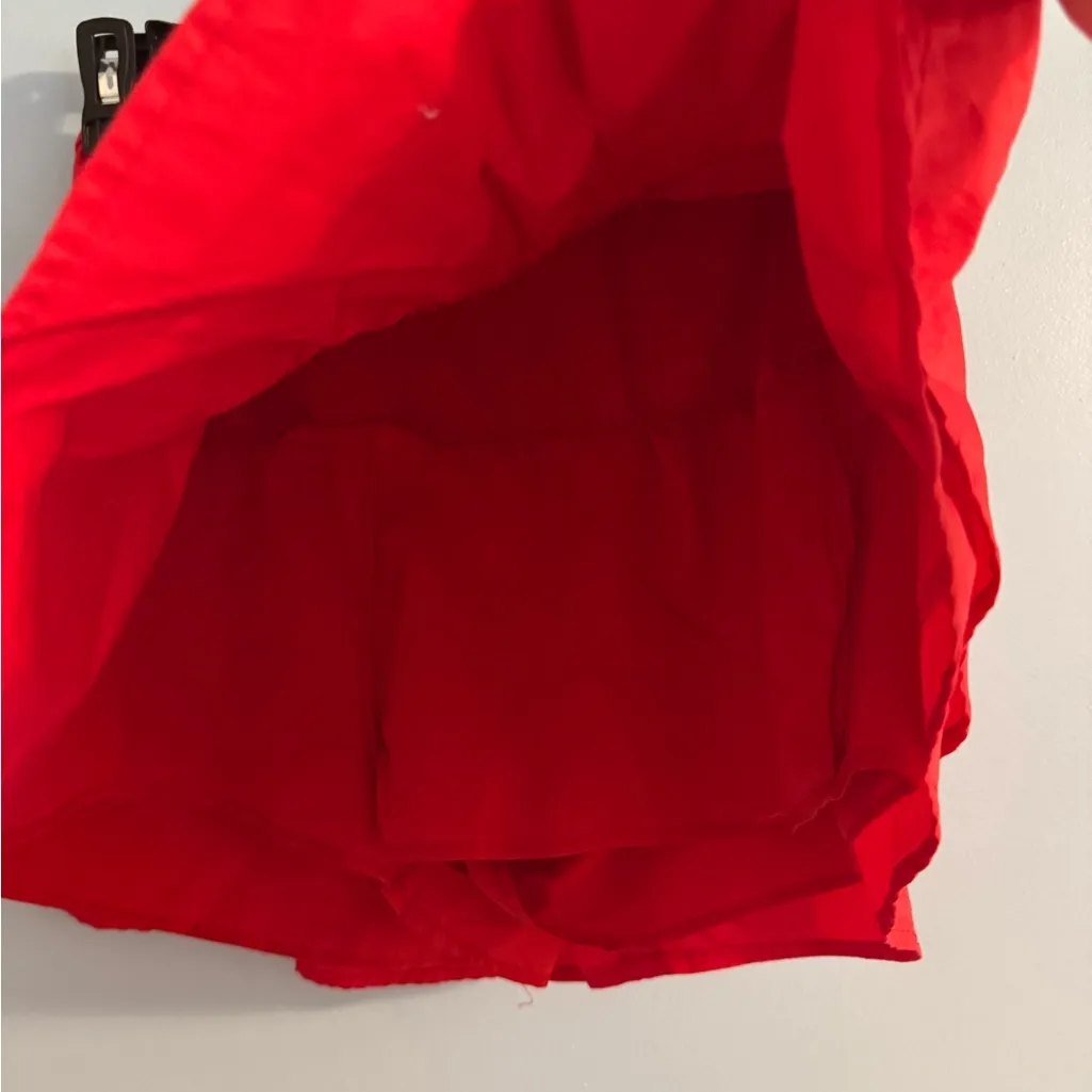 NWT red mini skirt with built in shorts size M Size M - Image 3