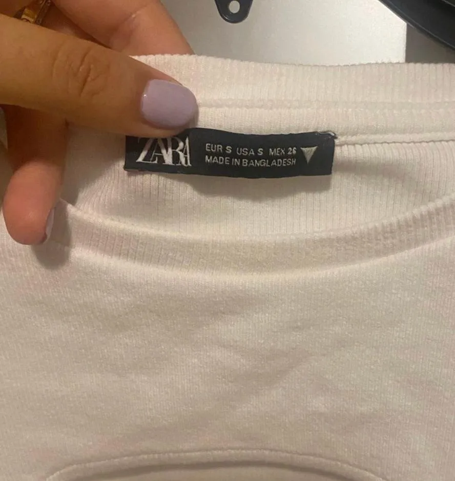 ZARA white crop top - Image 3