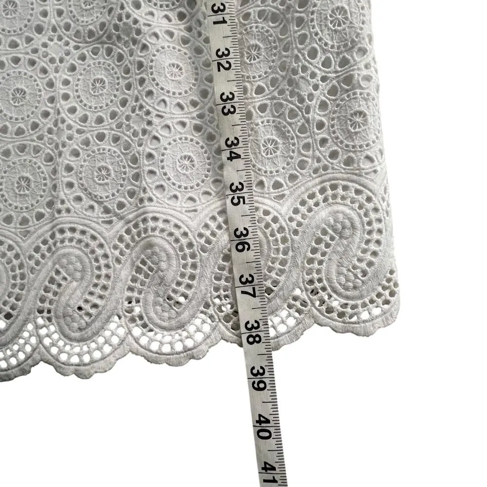 Lilly Pulitzer Dress Womens 16 White Jaida Sand Dollar Eyelet Scallop Hem NWT - Image 11