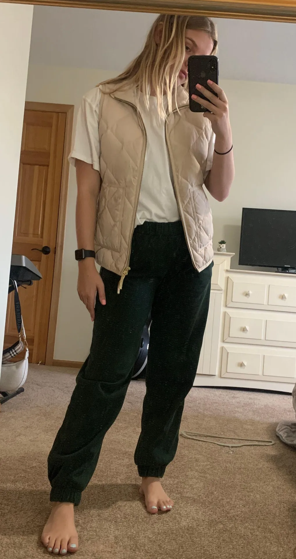 Cream Puffer Vest - Image 2