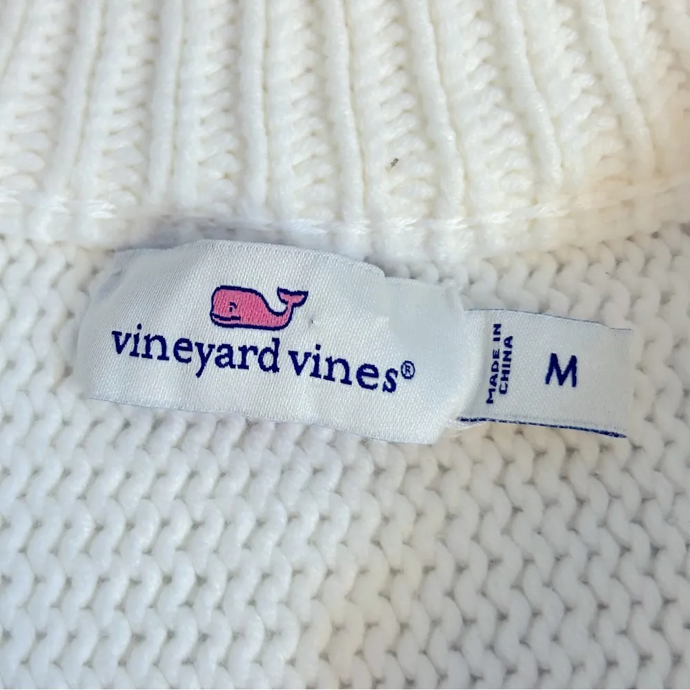 Vineyard Vines Off White Zip Front Cardigan Size M - Image 6