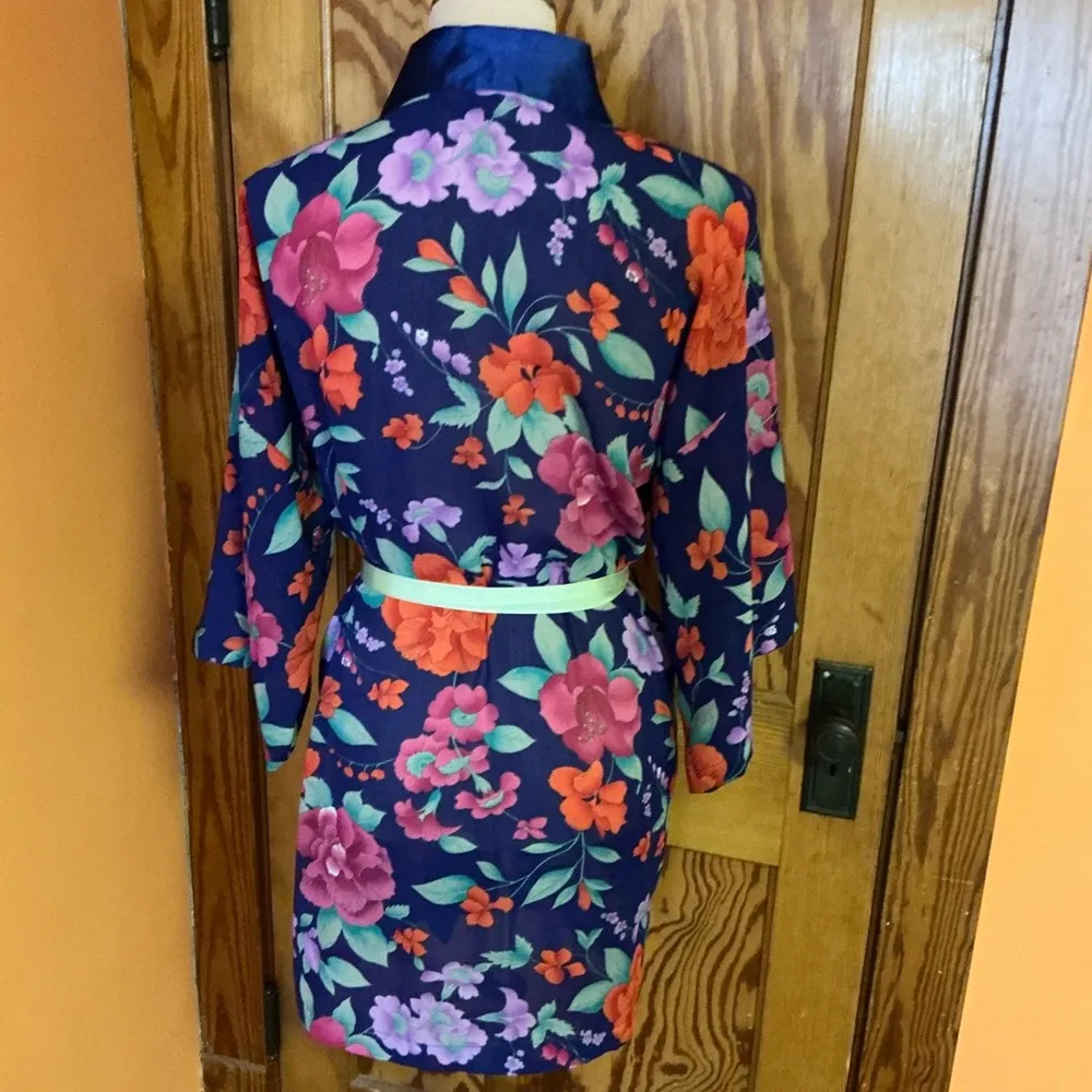 Vtg Victorias Secret gold label floral cover up - Image 11