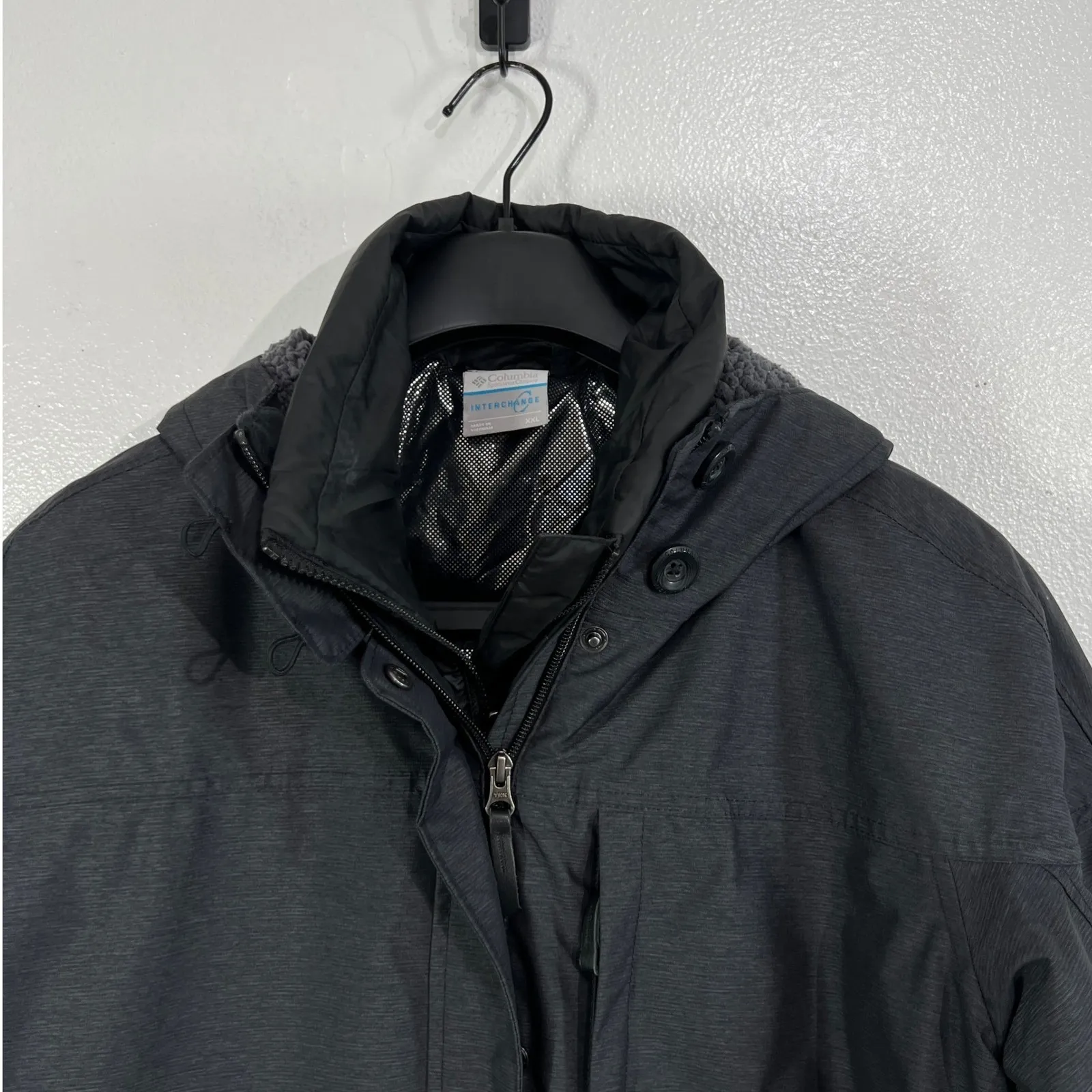 Columbia Sportswear Interchange 3-1 Jacket Women's XXL Black Hooded Winter Parka - Image 6