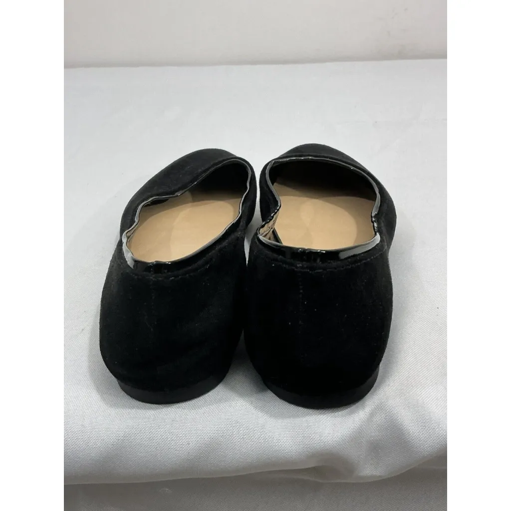 Womans Lauren Conrad Sheen Black Faux Suede 7.5 M Slip On Flat Ballet Shoe NWOT - Image 4