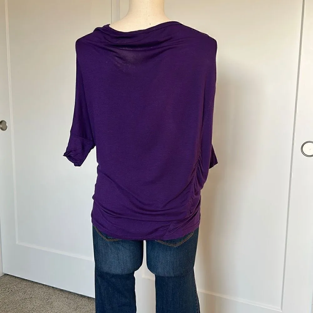 Flats & Heels Asymmetrical Top Purple - Image 6