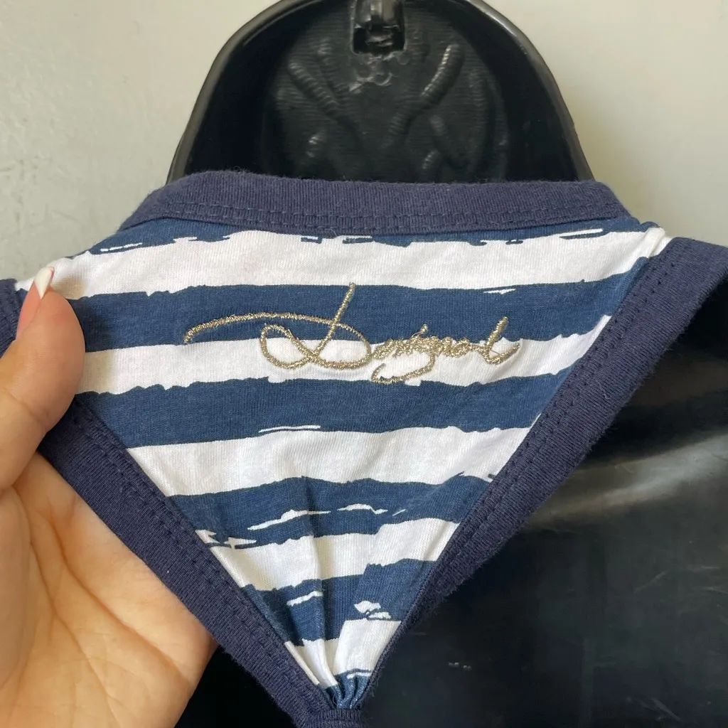 Desigual Blue Striped Floral Tank Top - Image 3