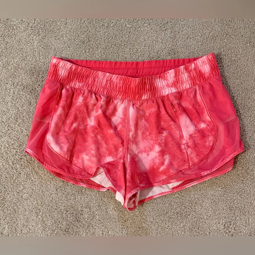 Lululemon Beat The Heat Shorts Tidal Trip Boom Juice Pink Size 10 | 2016 Retired - Image 9