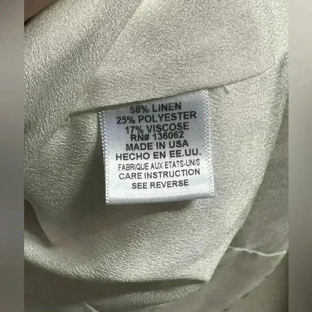 Lavender Brown White & Grey Striped Linen Lightweight Blazer Coastal Cozy - Image 11