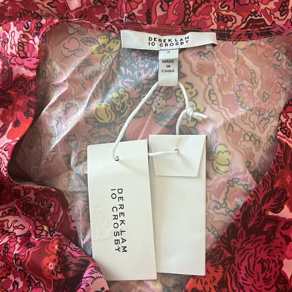 Derek Lam 10 Crosby Chrishelle Pleated Midi Dress, Red Size 0 New wTag SOLD OUT! - Image 10