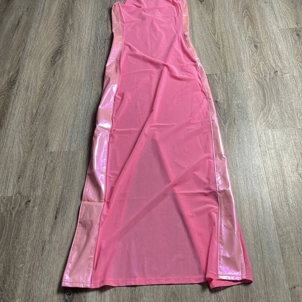 Iron Fist/24 HRS Nun Fuxx Given Pink Maxi Dress with Lock Size Small - Image 8