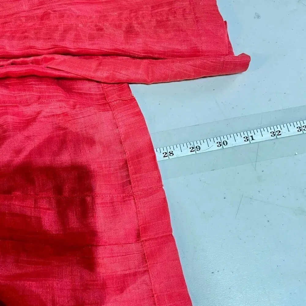 Catherines Maggie Barnes Women's Linen Blend Open Front Jacket Red Pink Size 5X - Image 9