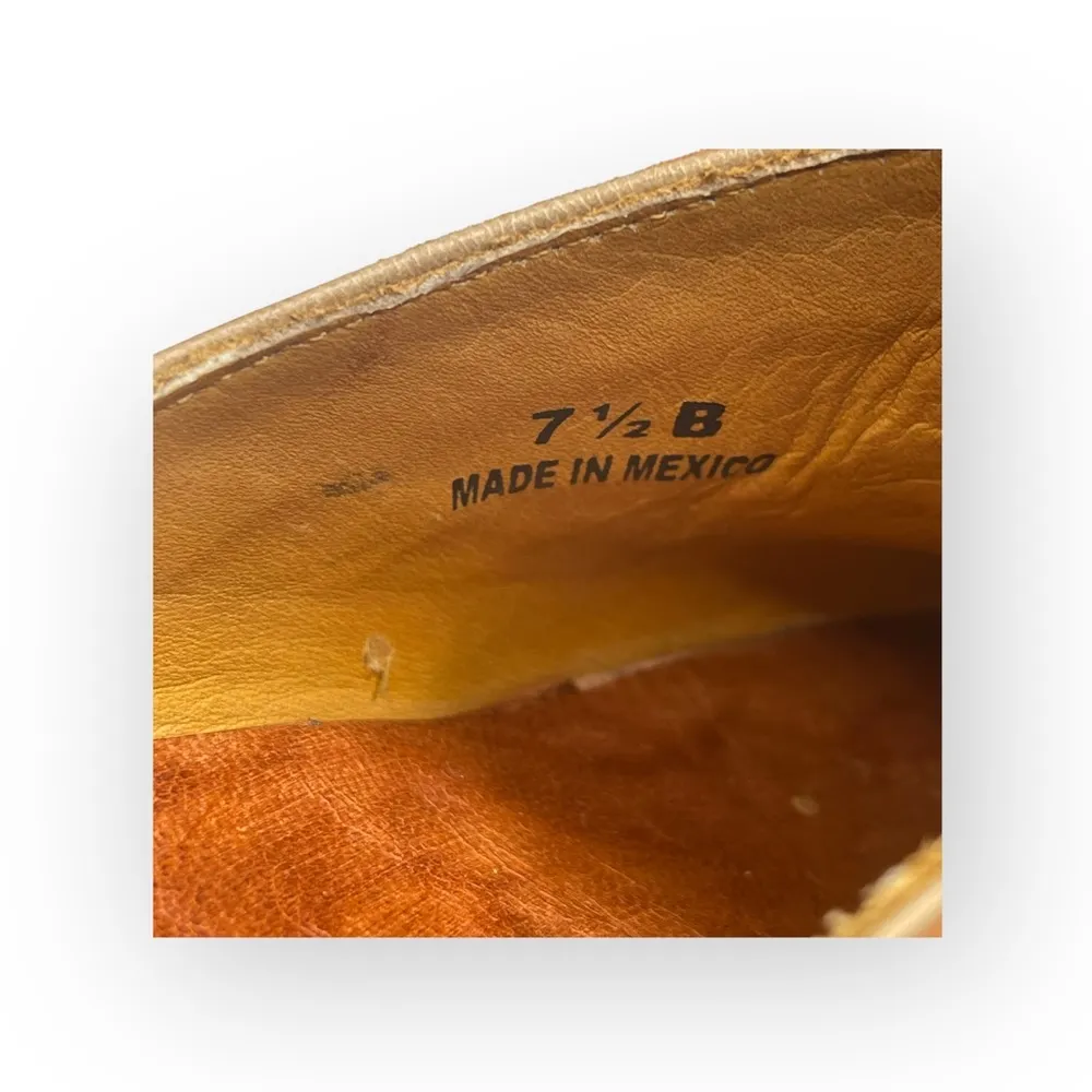 x Anthro 𖤐 Stud Snip Toe Cowboy Boots Clogs 𖤐 Mango Leather 𖤐 7.5M - Image 4