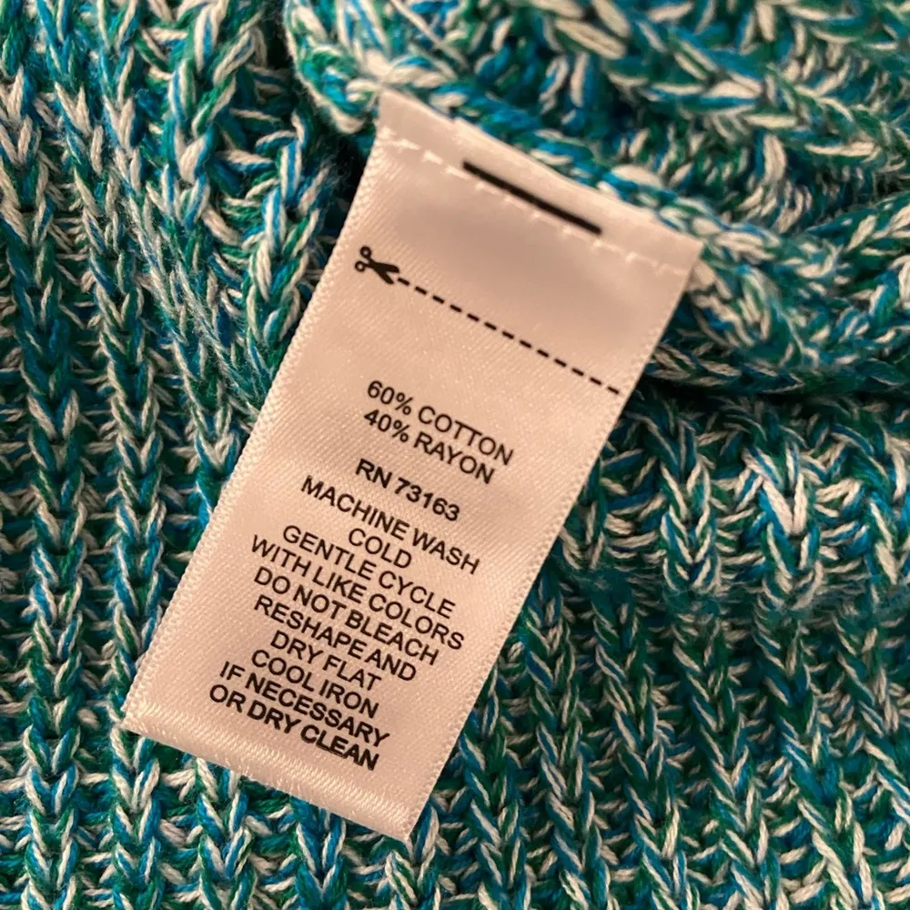 NWT Cupio Size M Scoop Neck Sleeveless Cotton Teal Heather Knit Vest Top Cotton - Image 11