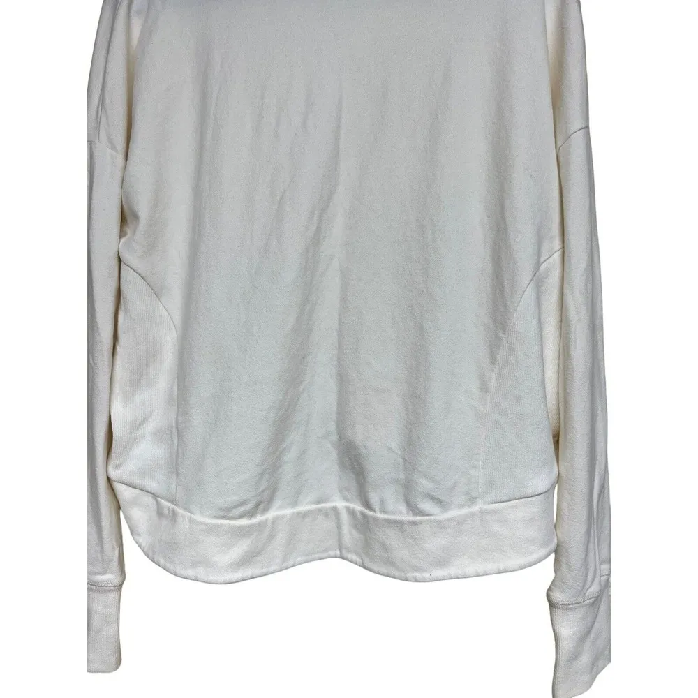 Sweaty Betty Funnel Neck Harmonise Luxe Sweatshirt Cream Women’s Size Medium - Image 6
