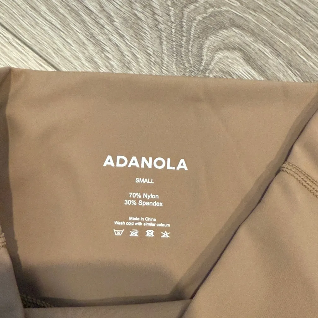 Adanola Women's Size Small Light Brown Nude Cycling Bike Shorts - Image 2
