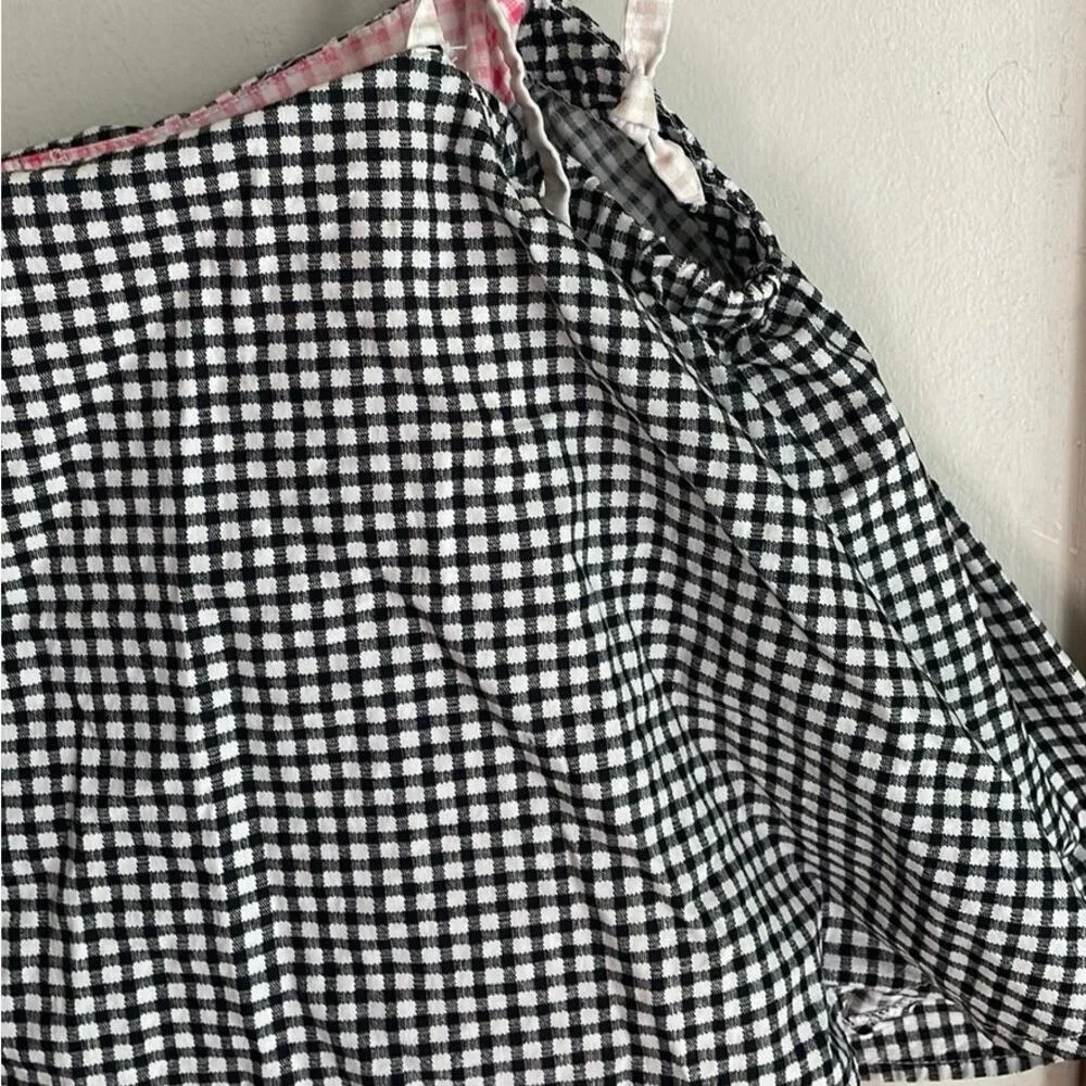 Eliza Faulkner Gingham Sleeveless Top Black Size M - Image 4