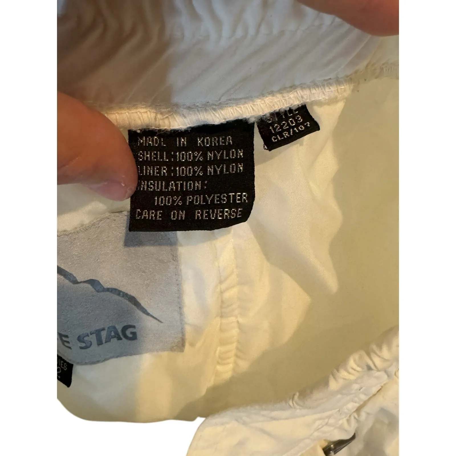 VTG White Stag Women’s Ski Pants Sz 12 White Nylon Snowboard Winter Gear - Image 14