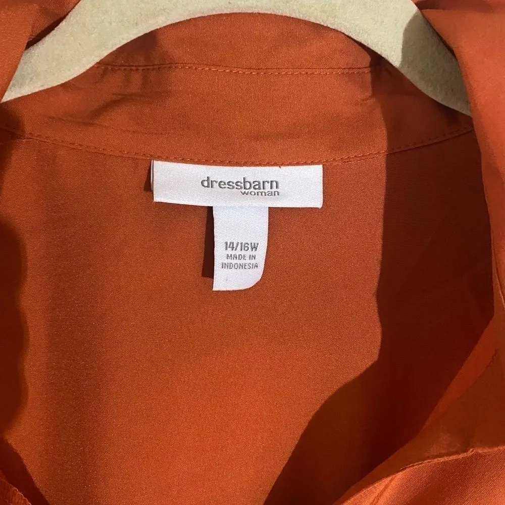 Dress Barn Blouse Women's 14/16 Button Front Career - Image 4