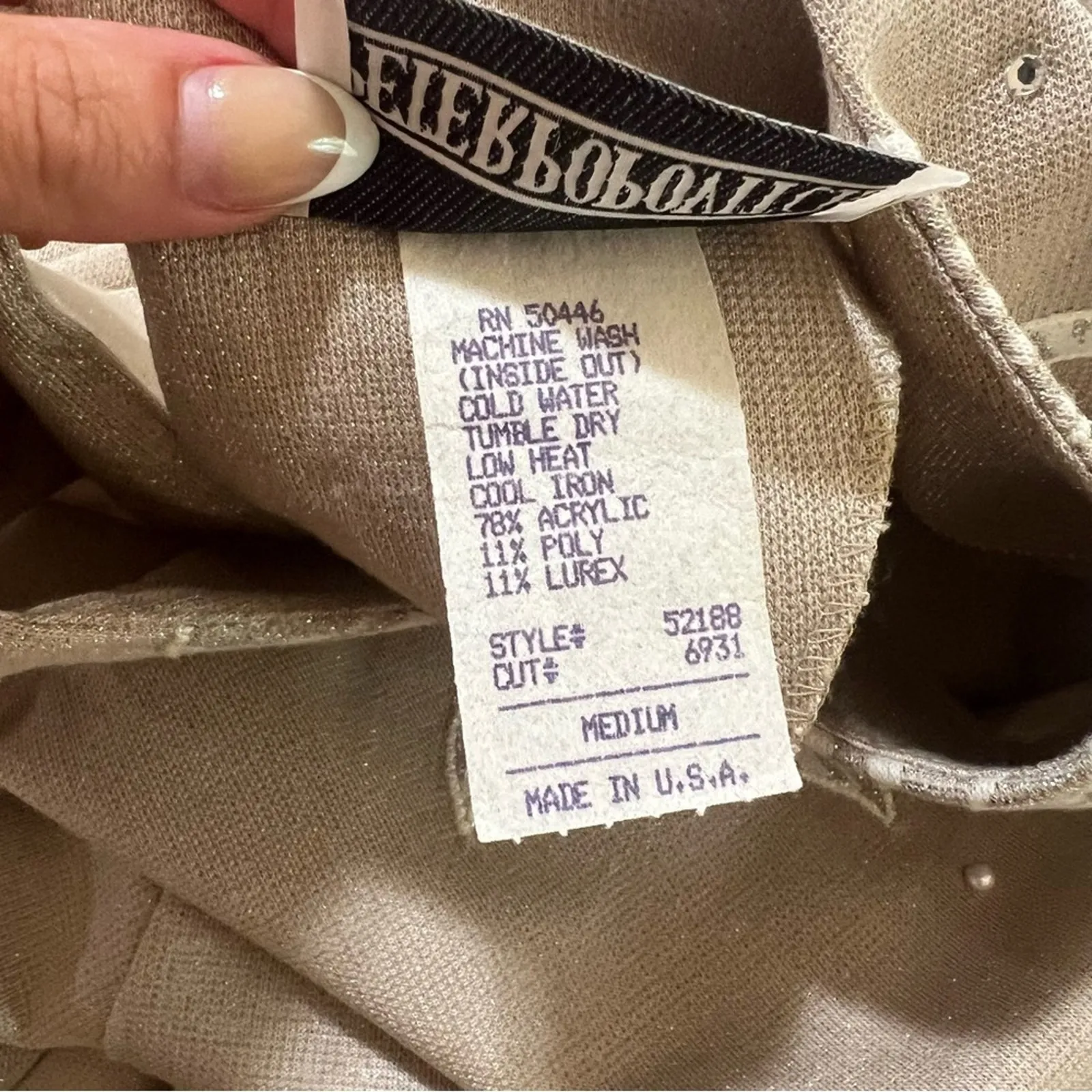 Vintage Deadstock | Peter Popovitch shimmer short sleeve blouse NEW MEDIUM White - Image 6