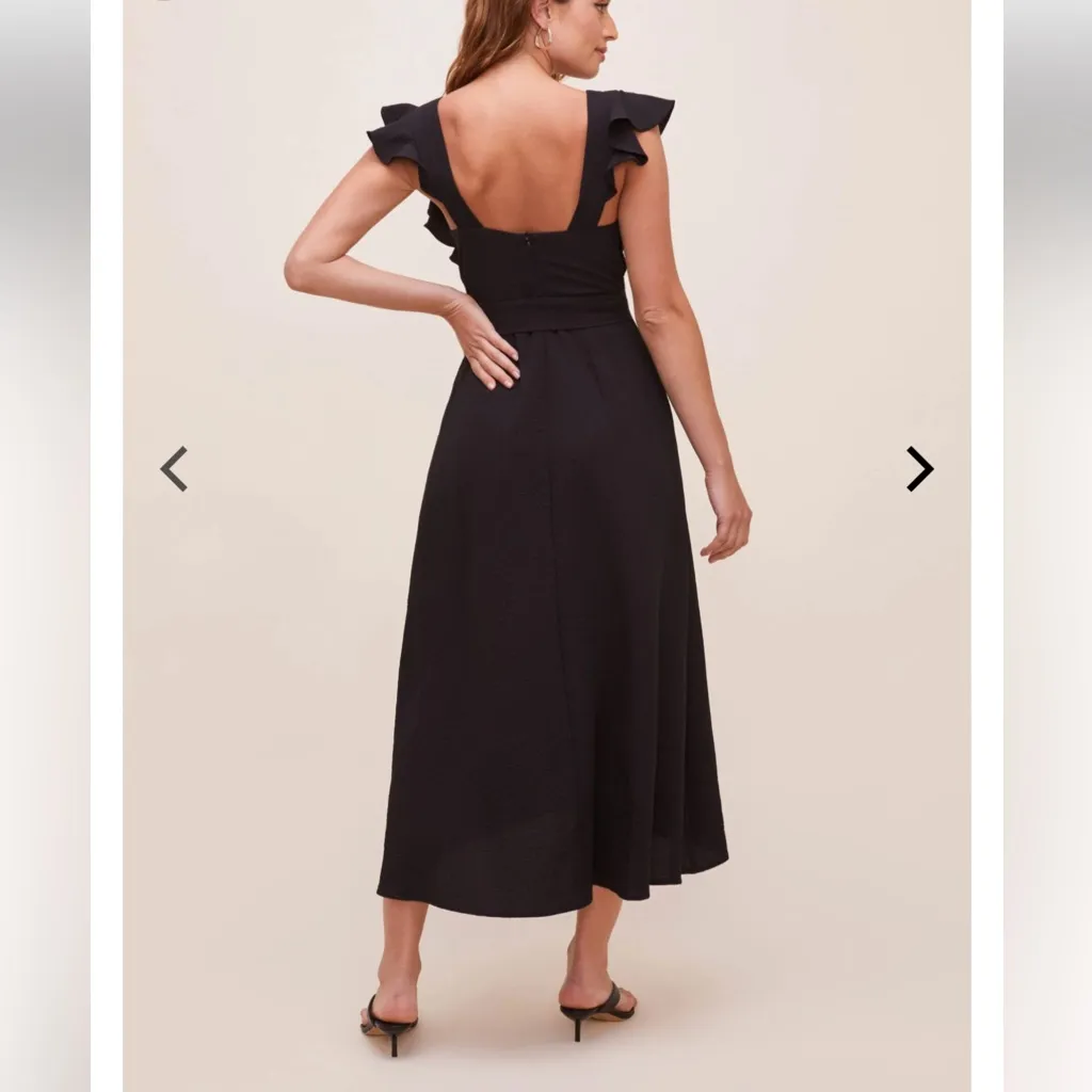 Astr the label Euphoria Dress Black Ruffle Sleeve Small - Image 4