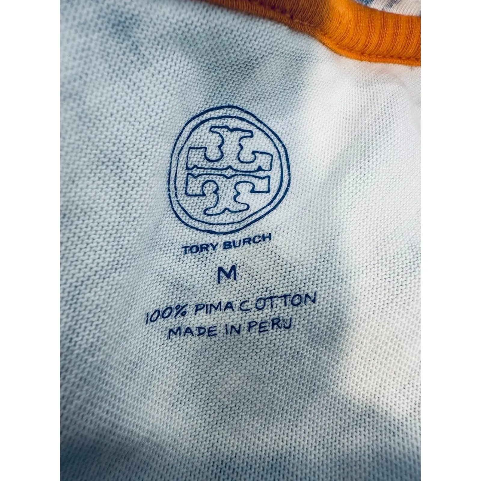 Tory Burch Kaley Dress Ellora Pima Cotton White Blue Shell Nautical Preppy M - Image 8