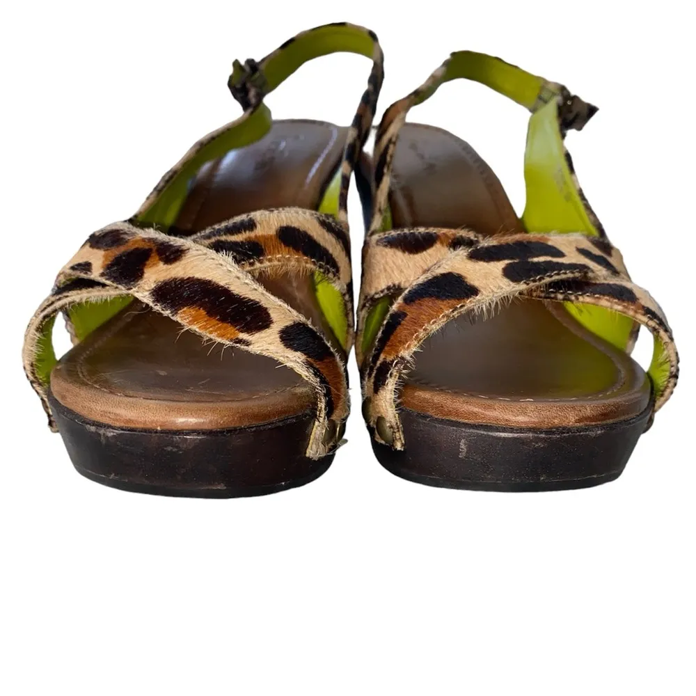 Boden Calf hair cheetah print heels - Image 4