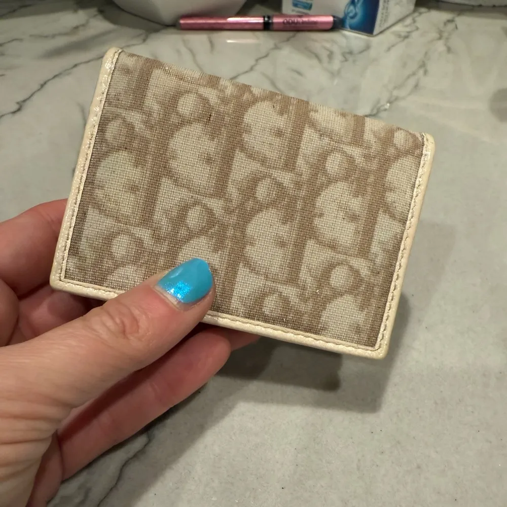 Christian Dior 2000s Paris Monogram Embroidered Floral Wallet Cardholder - Image 4