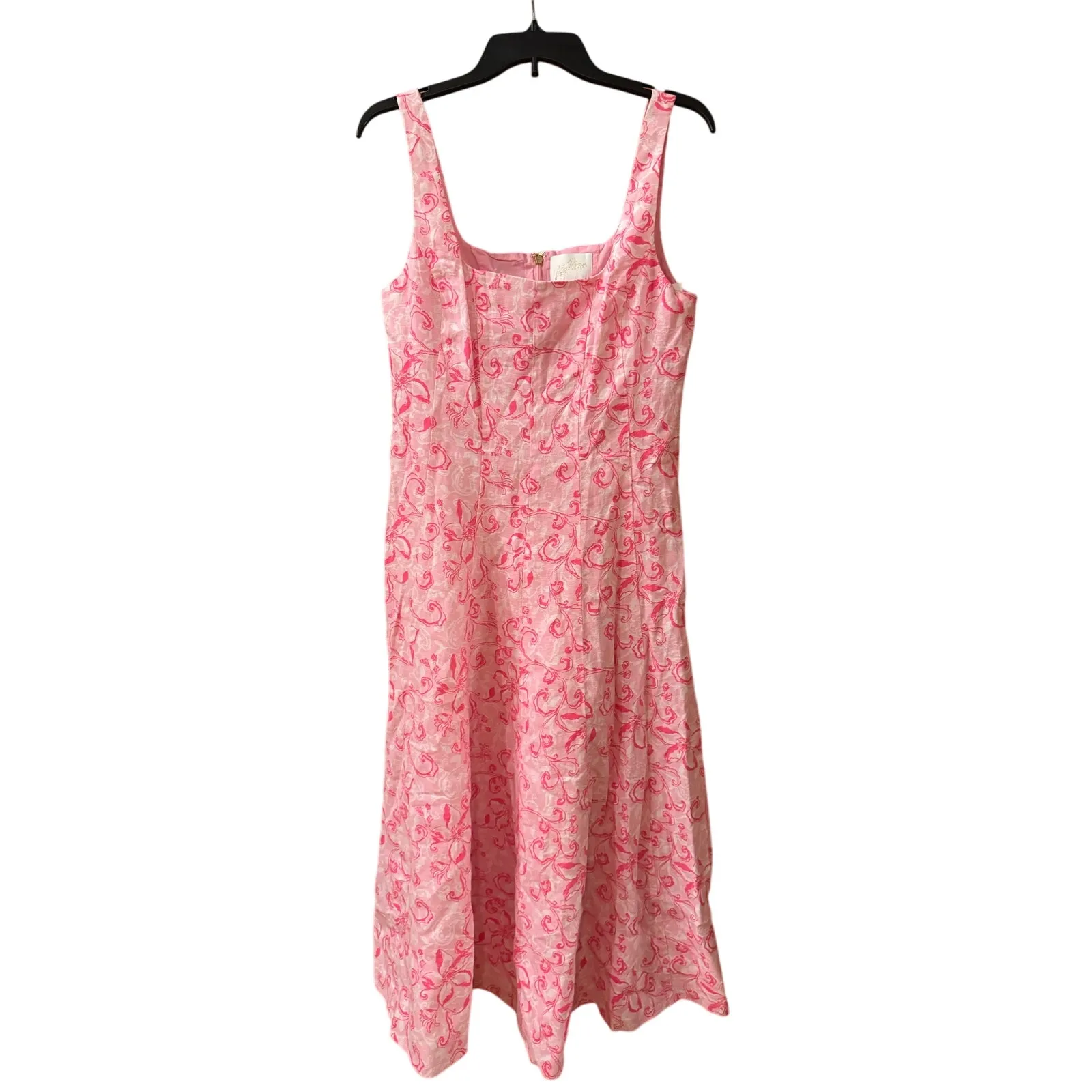 Lilly Pulitzer Calina Pink Flamingle Garden Linen Dress size 8 (New) - Image 4