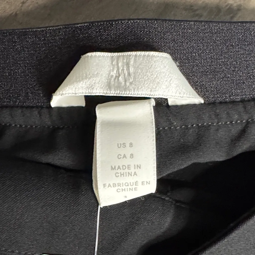 H&M Black Cigarette Pants with Olive and Tan Stripe - Image 2