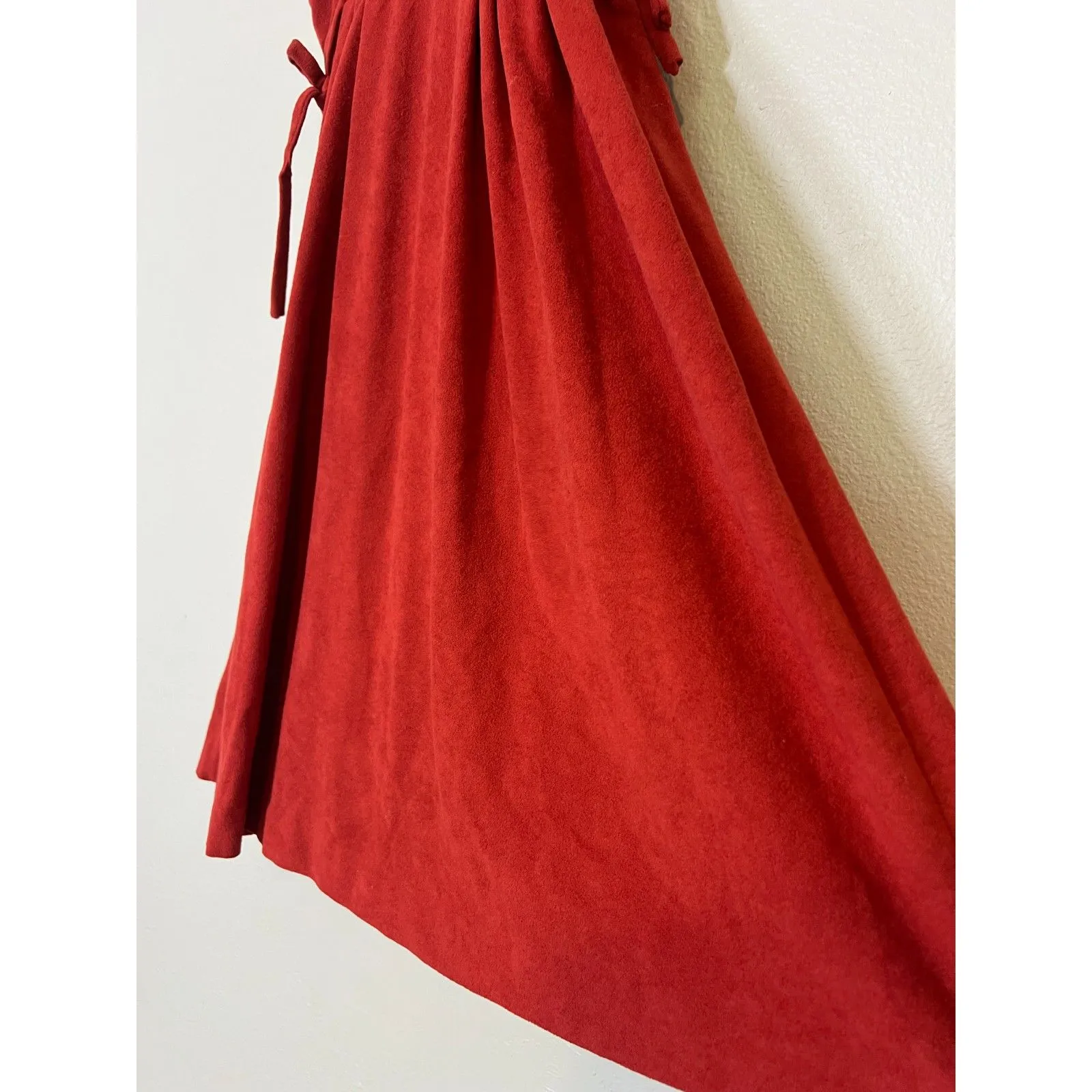 Vintage Act 1 Red Peasant Midi Dress Womens Sz S Cottagecore Artsy Ren Faire - Image 3