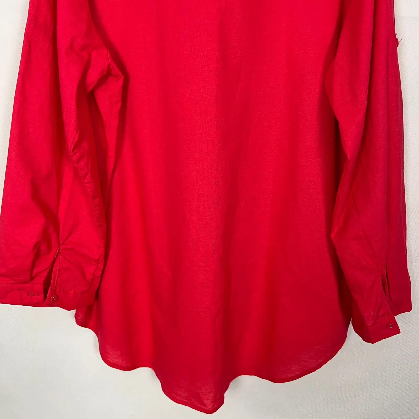 Women's Linen Cotton Button Down Pink Shirt Size XL - Image 10