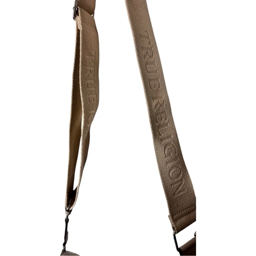 True Religion Stylish Taupe and White Crossbody Bag NWT - Image 3