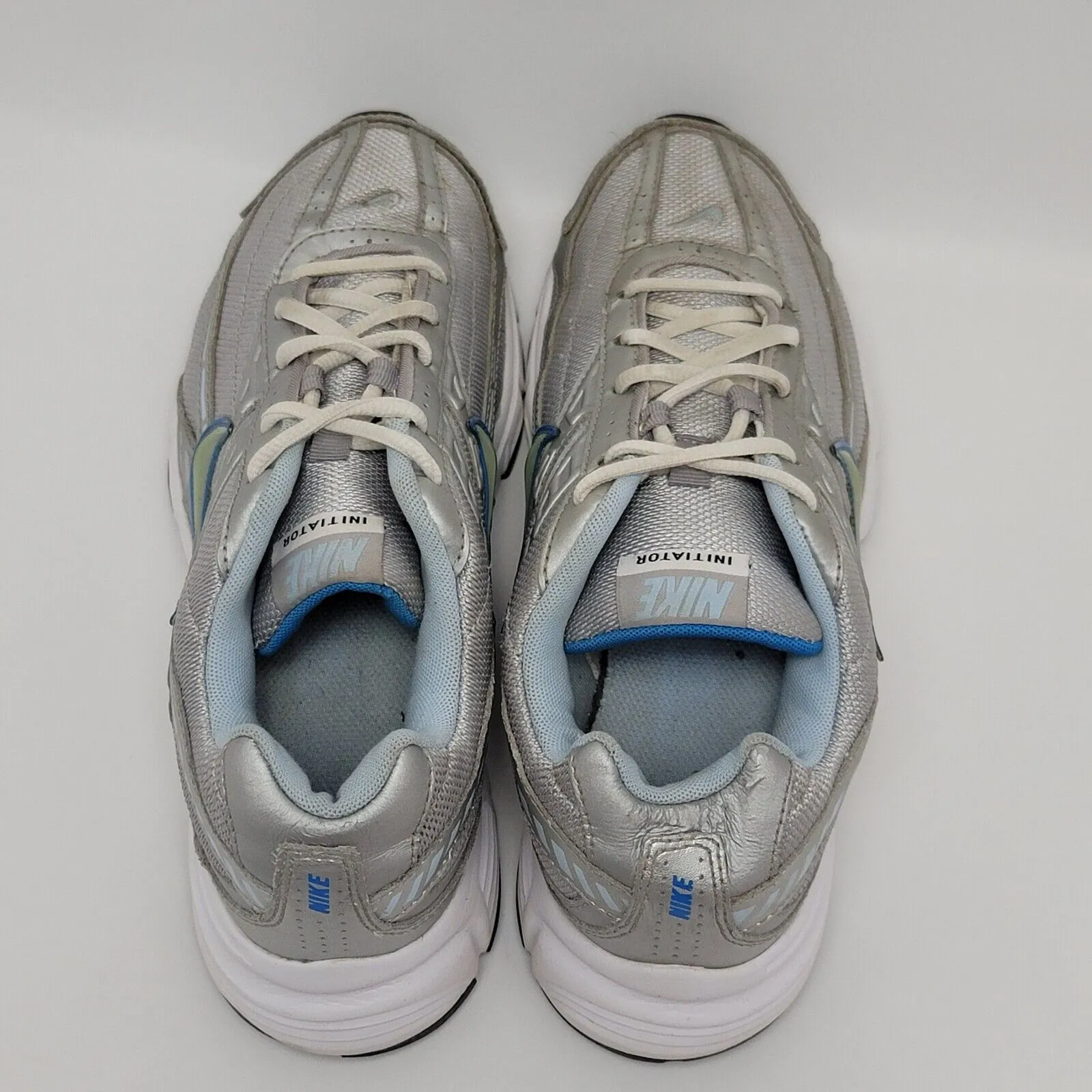 Nike Womens Gray White Initiator 394053-001 Lace Up Mid Athletic Shoes Size 8.5 - Image 3