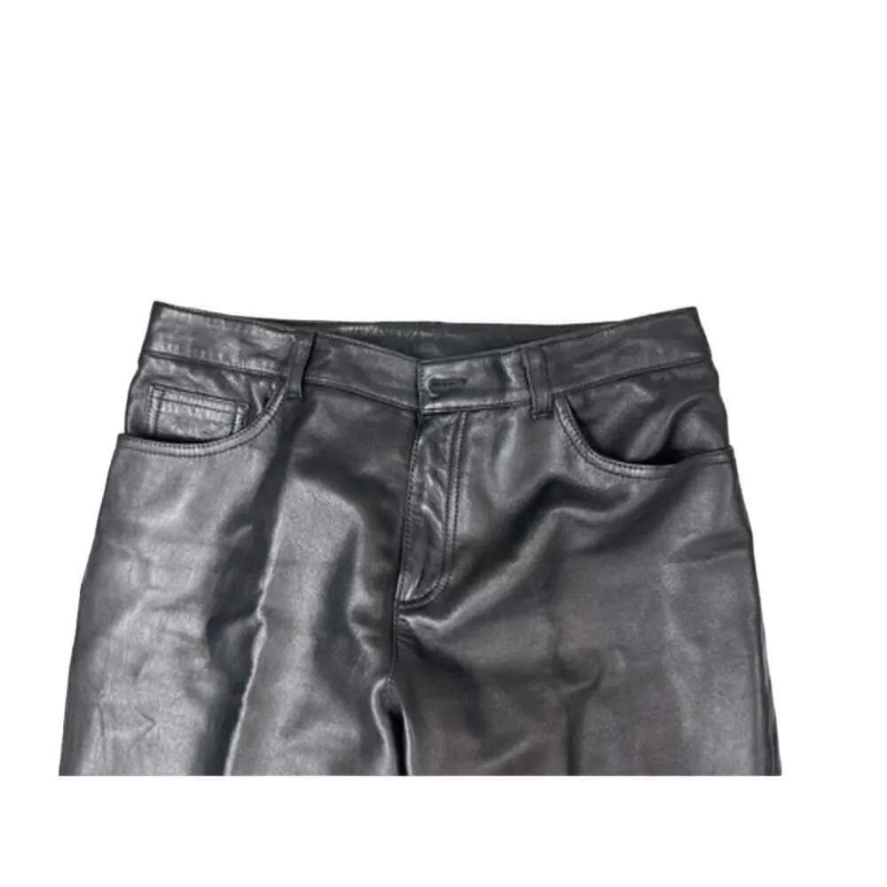 Jones New York Signature Black Leather Jeans Pants Sz 8 - Image 2