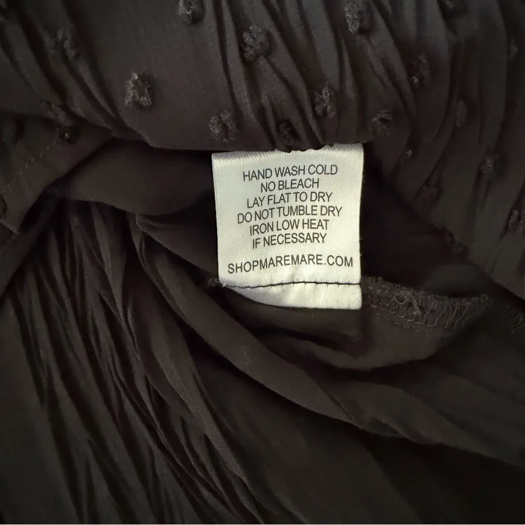 Mare Mare Black Sheer Blouse S Velvet Cuffs Whimsigoth Ethereal Top New Years - Image 8