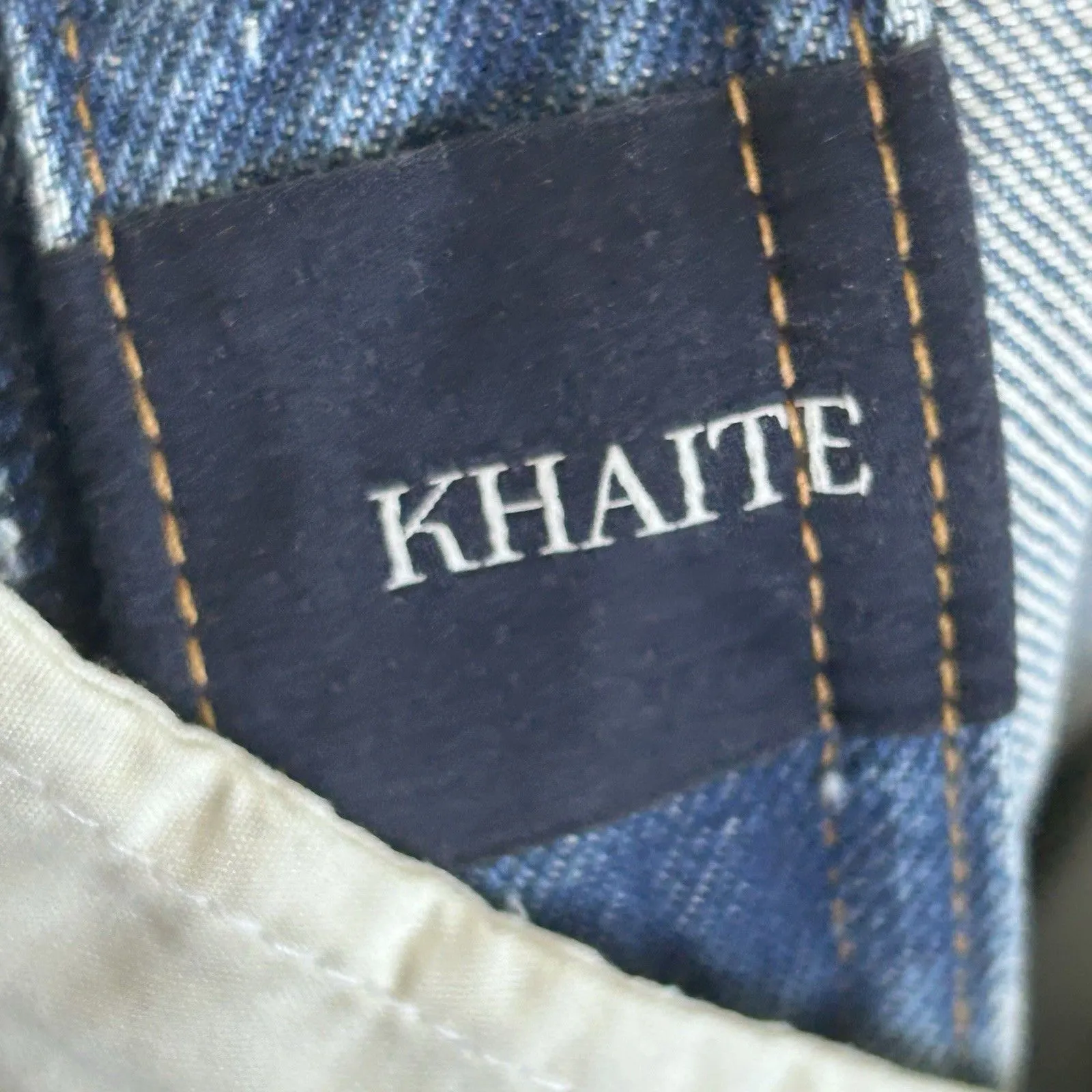 Khaite Danielle Jeans Women's 31 Straight Leg Denim Medium Wash Blue High Rise - Image 12