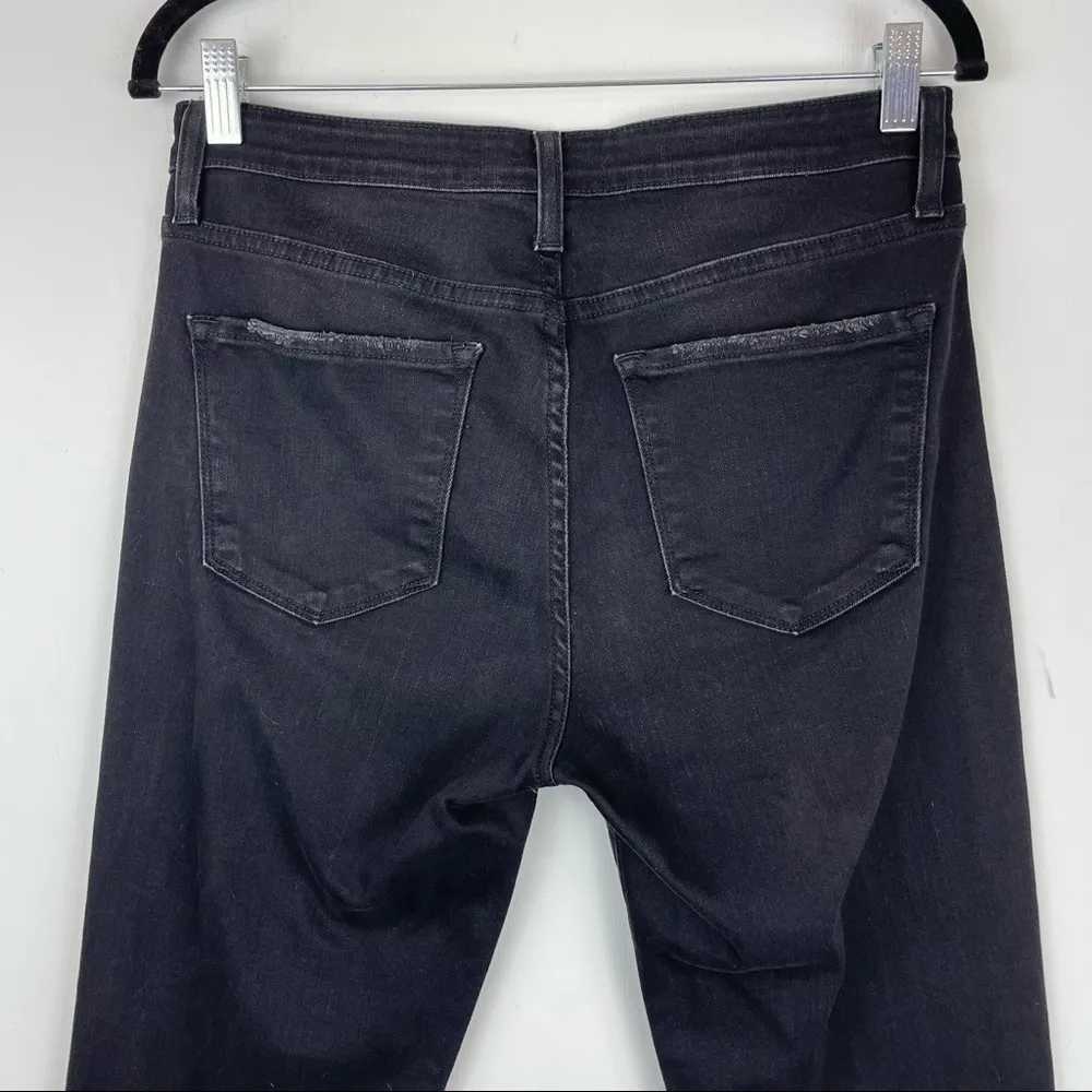 Flying Monkey Sz 28 Black Denim Straight Leg Jeans Cotton Lyocell Distressed - Image 7