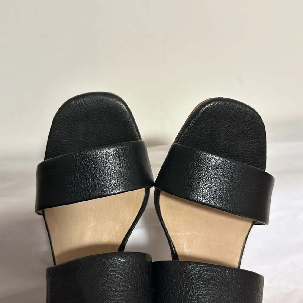 Anthropologie Silent D leather black heel sandals - Image 5