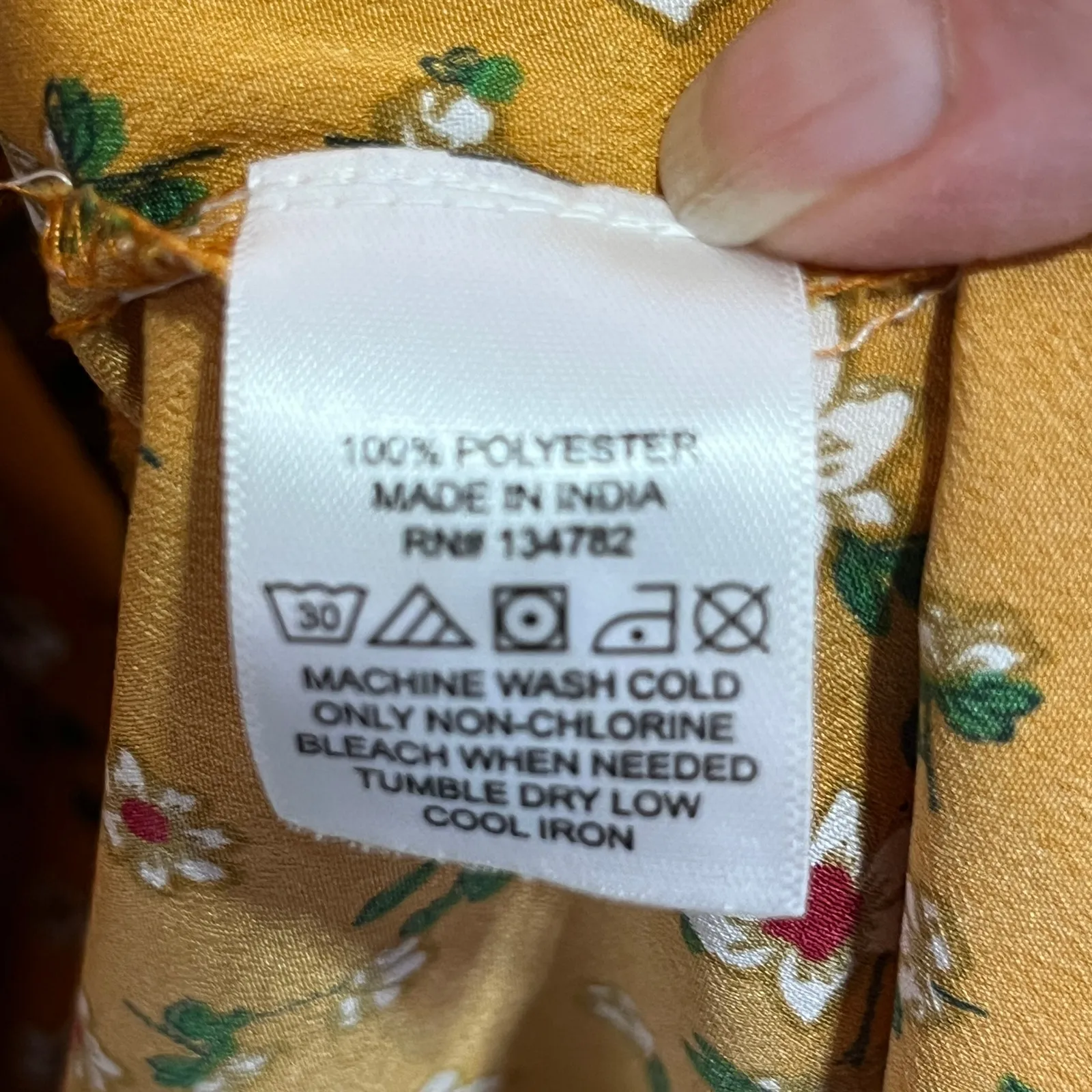 Hint of Blush Women's Long Floral Wrap Ruffle Dress S - Image 7