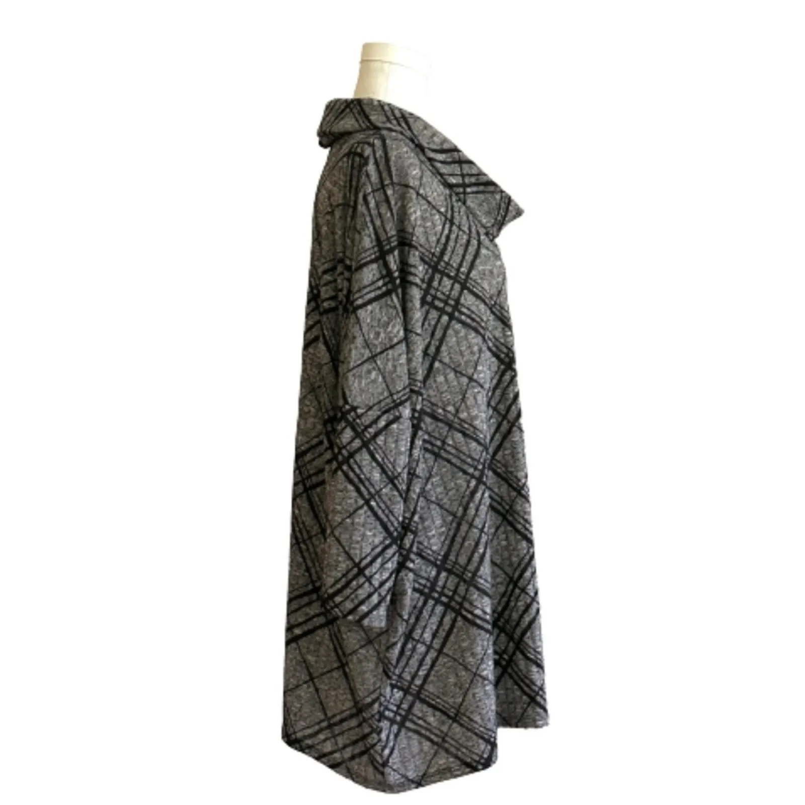 I.N. Studio Sweater Tunic Top Black Gray Cowl Neck 3/4 Sleeve Oversized XL NEW - Image 4