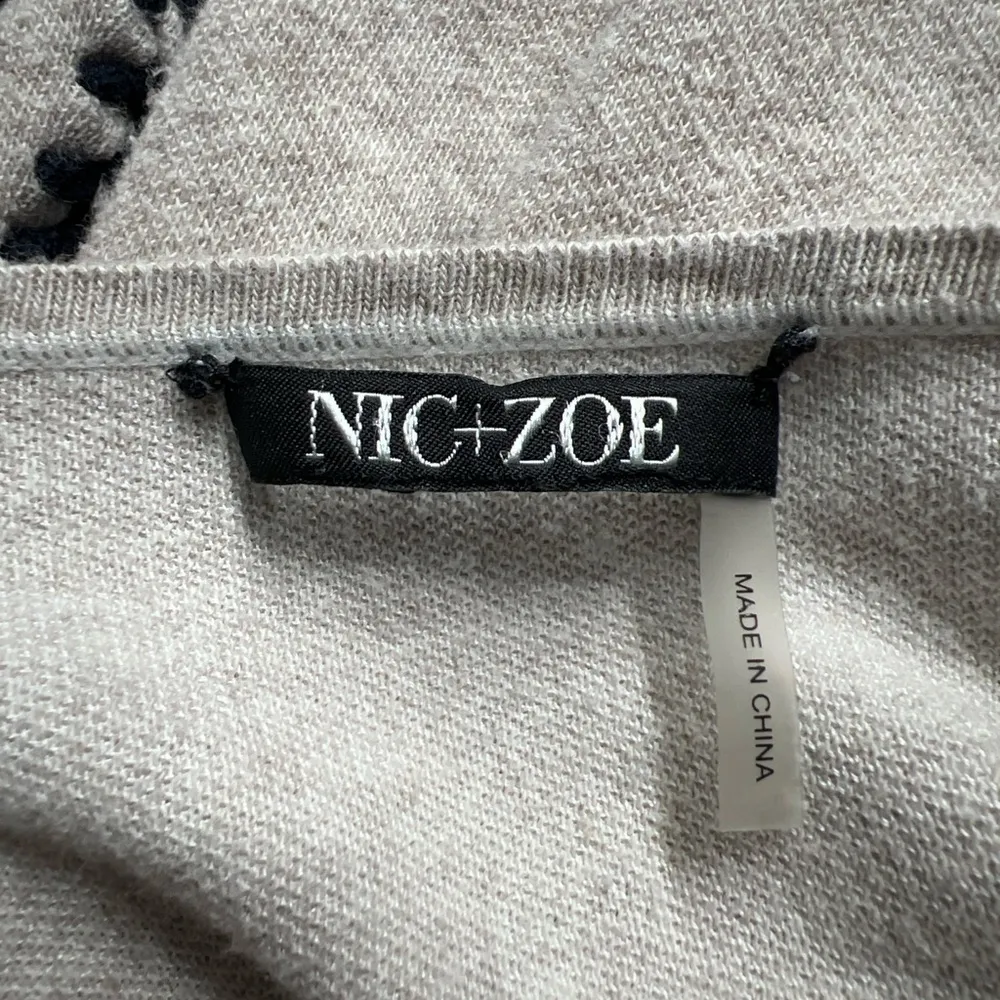 Nic‎ + Zoe Beige Laced Up Sides Pullover Sweater - Image 7