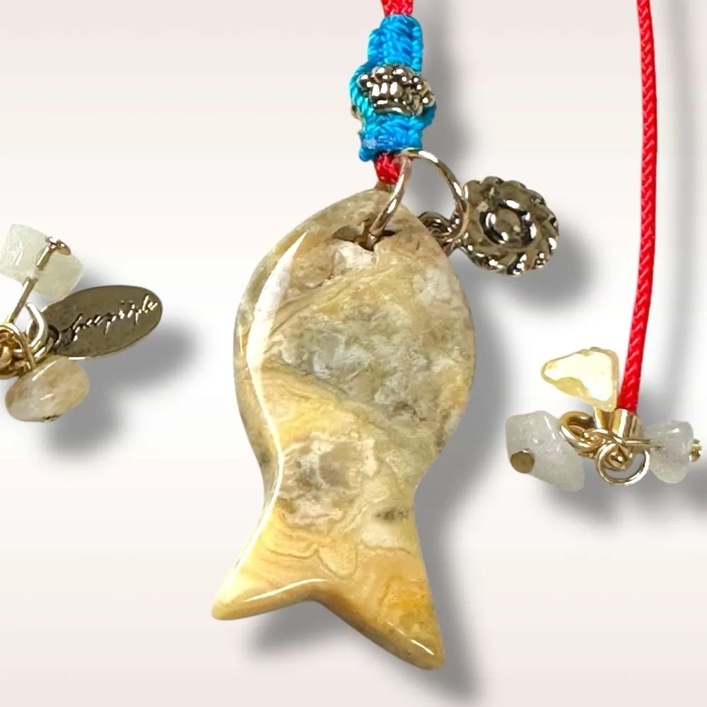 Free People Odele Pendant Necklace in Fish NWT Bohemian Summer Beach Resort - Image 11