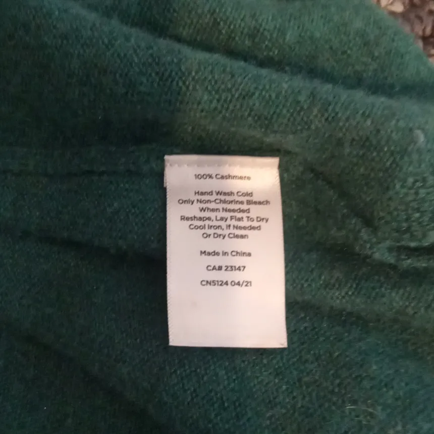 Talbots Teal Cowl Neck Sweater Pure Cashmere Winter Office Womens SP - Image 5