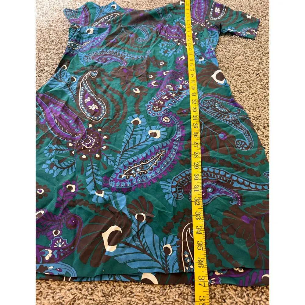 Banana Republic Floral Pattern 100% Silk Dress Womens Sz L Quiet Luxury Career - Image 10