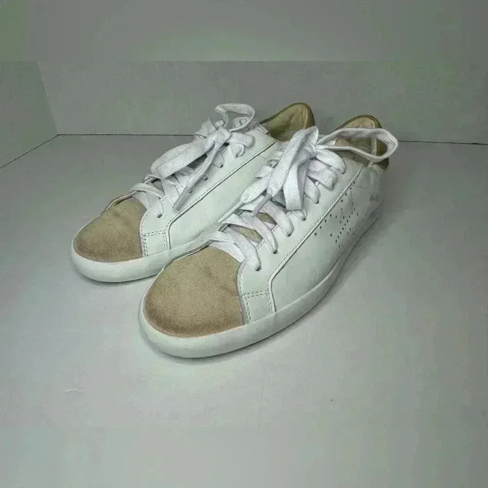 Sam Edelman Aubrie White Leather Sneakers‎ Size 6.5 - Image 5