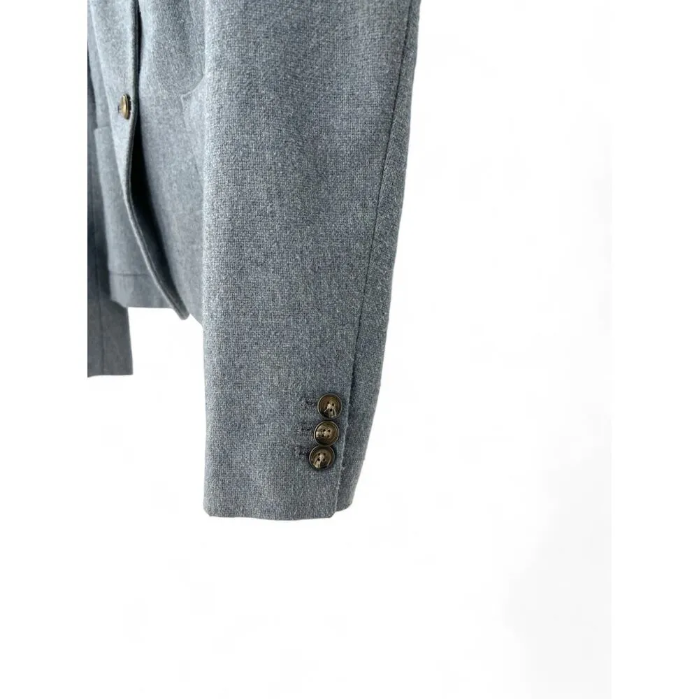 GAP 6 Tall Classic Basketweave  Textured Wool Blazer Academy Blazer Jacket Women - Image 3