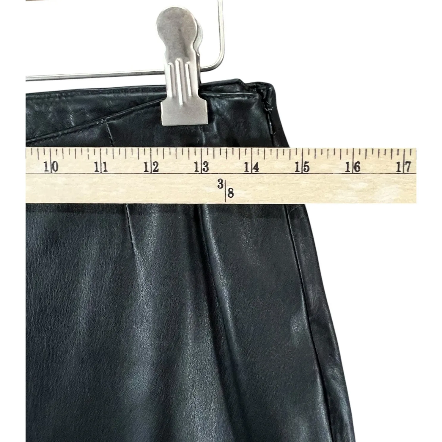 Moda International Y2K Pants Women 6 Tall Black Butter Soft Leather Classic Chic - Image 6